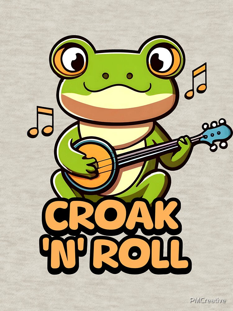 Croak 'N' Roll! Cute Banjo Frog by PMCreative