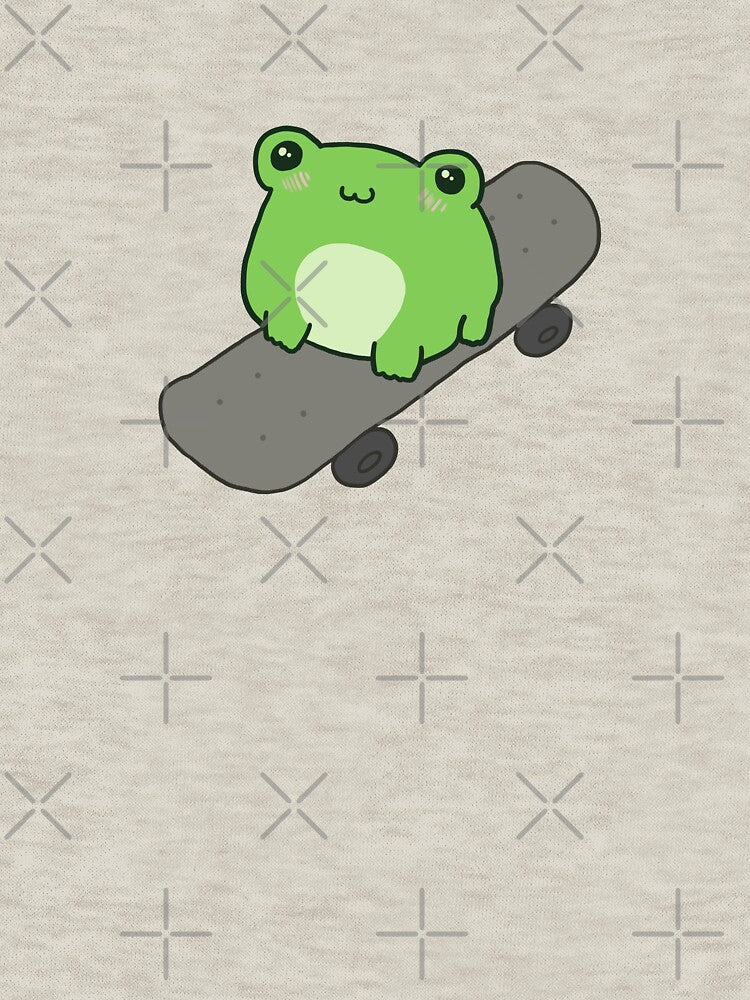 Cute Skateboarding Frog: Kawaii Cottagecore Aesthetic, Perfect Gift for Sports Fans, Kids and Teens by MinistryOfFrogs