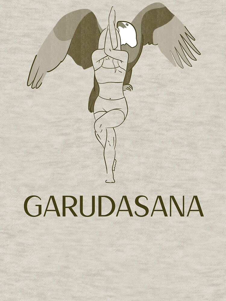 Eagle Yoga Pose Garudasana – Balance and Focus Spiritual Yoga Design by WellspringXflow