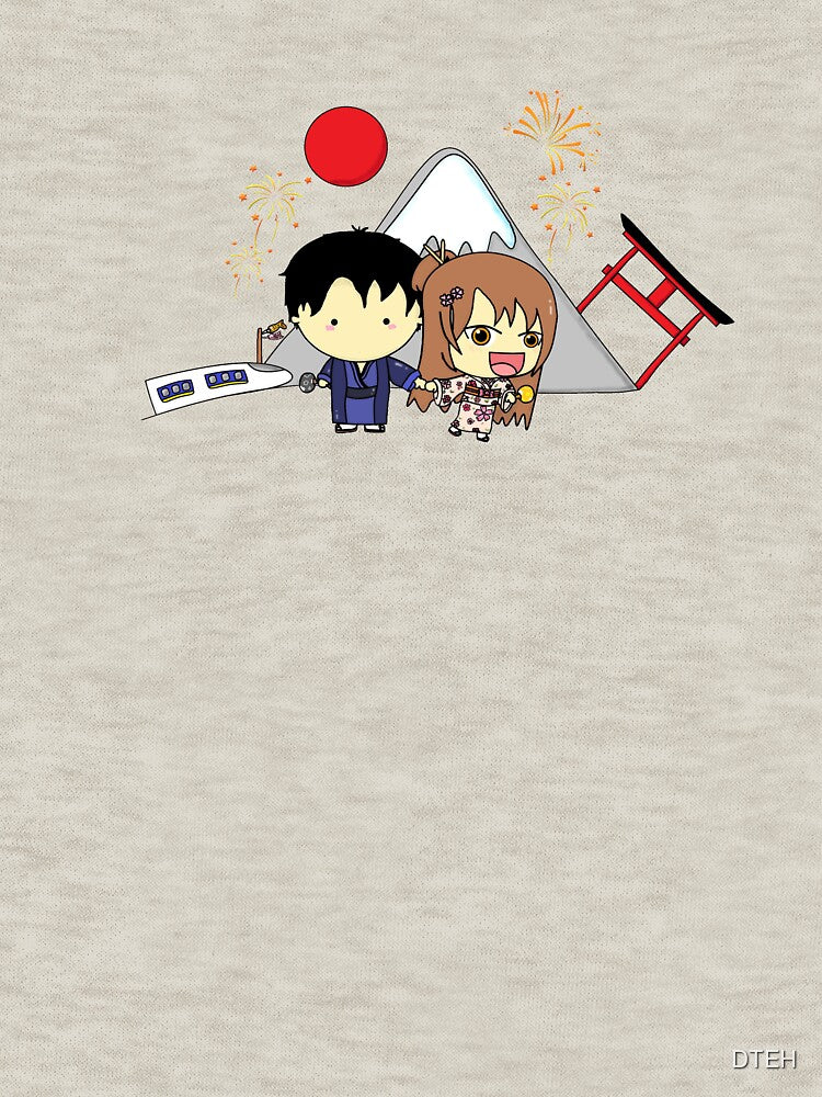 Cute Cartoon Anime Couple Goes To Japan by DTEH