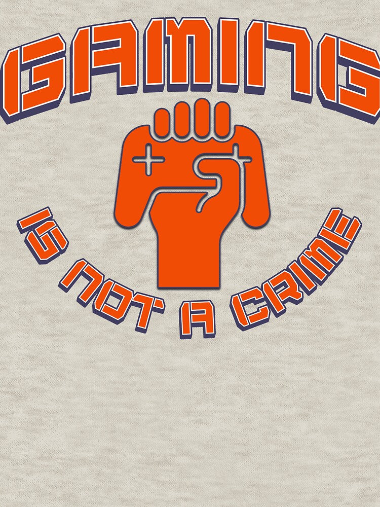 Gaming Is Not A Crime - Retro Controller Power Fist Gamer Design by Abaseen