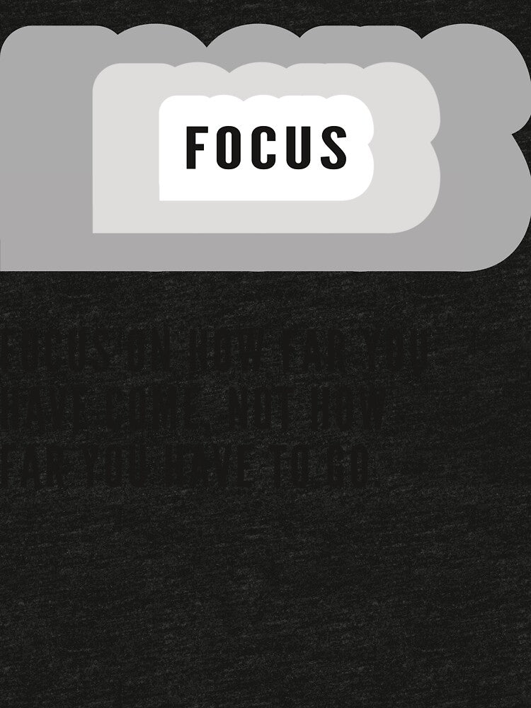 Focus on how far you have come, Not how far you have to go by niclothing