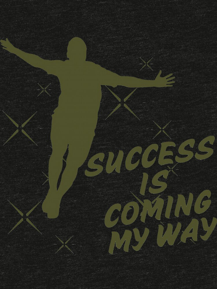 Success Is Coming My Way Motivational Silhouette Design by Adappai