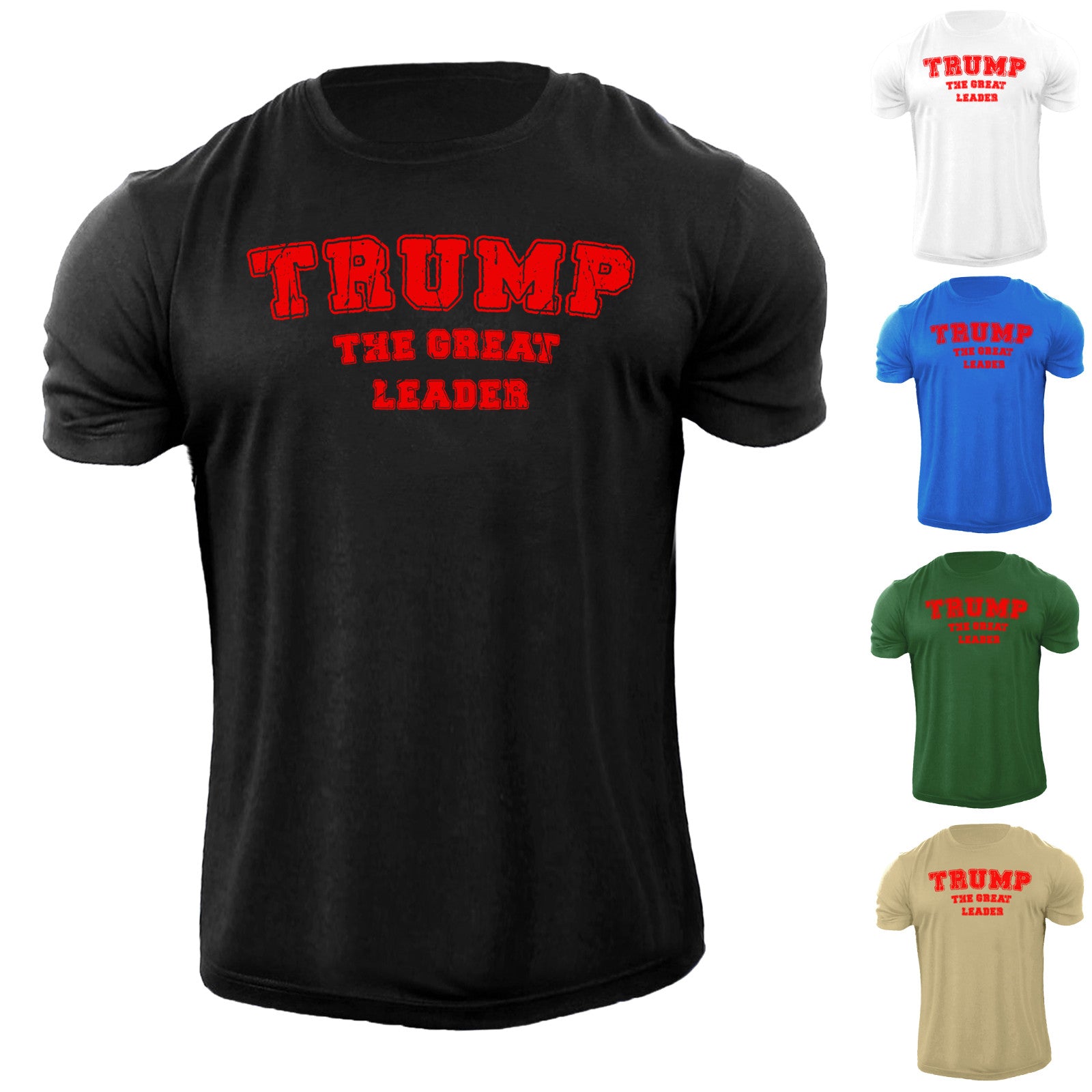 New Men's Trump The Great Leader USA 2024 T Shirt Patriotic 100% Cotton Tee
