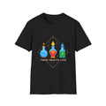 Retro Gamer Shirt – Pixel Potion Bottles Mana Health Luck Fantasy Tee