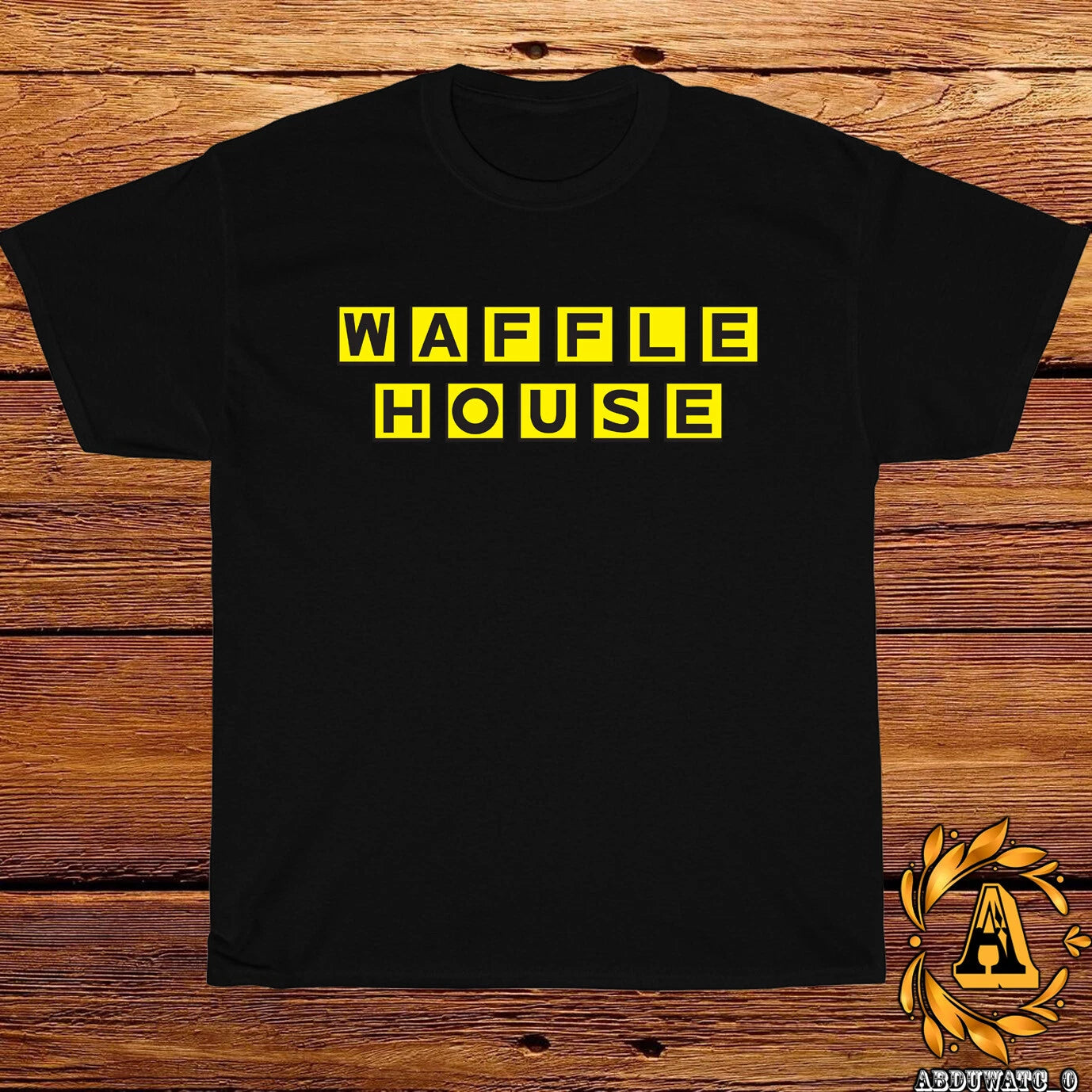 New Waffle House Restaurant Logo Black/Sport Grey/White/Navy/Red T-Shirt S-5XL