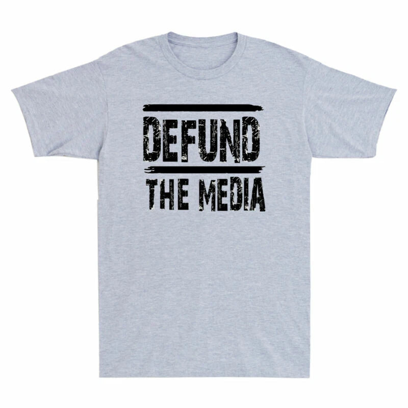 Men's Defund News Top Vintage Fake Sarcasm Quotes Media The Retro T-Shirt Funny