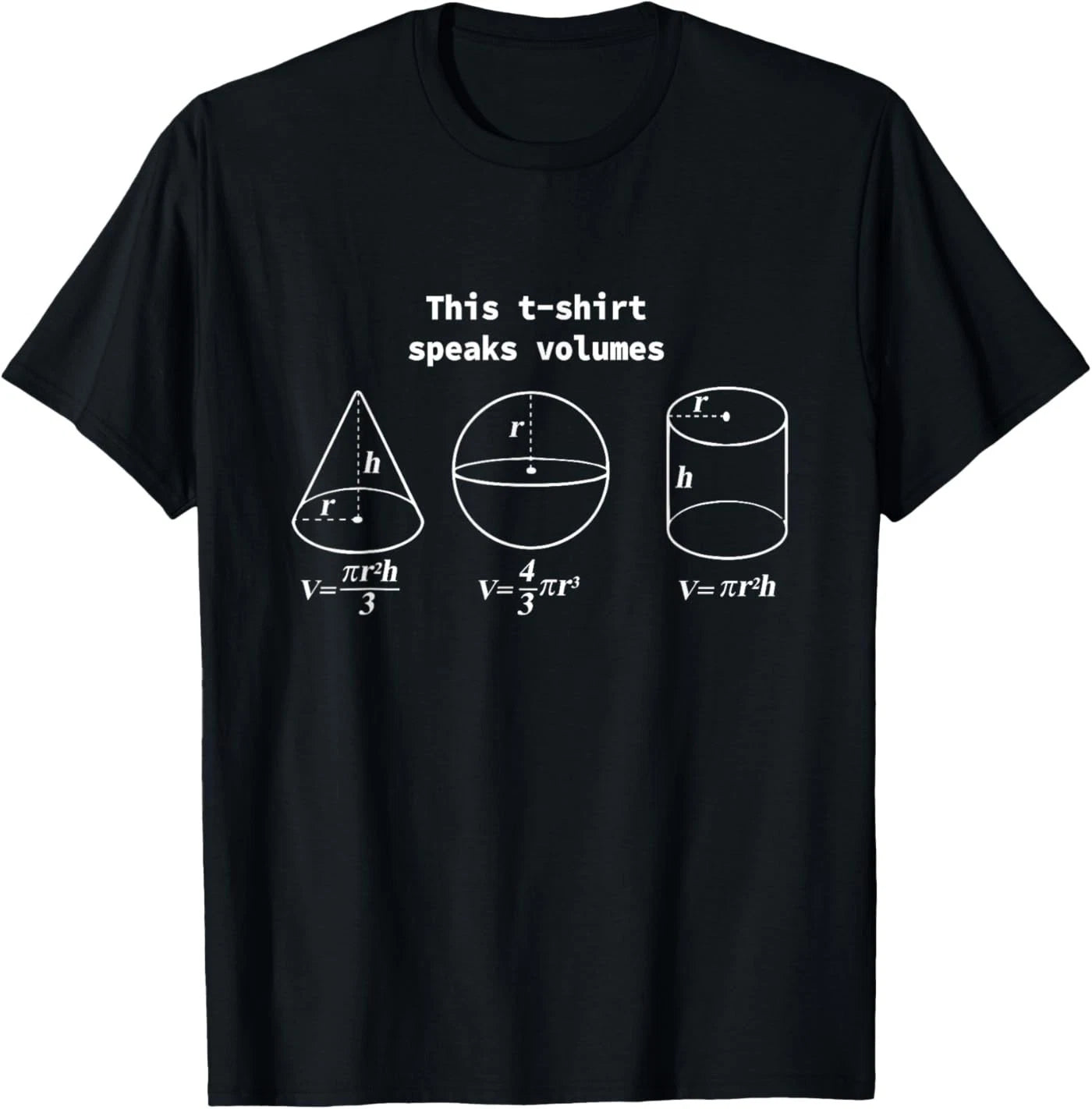 This T-Shirt Speaks Volumes Funny Maths Science Geeky Pun T-Shirt