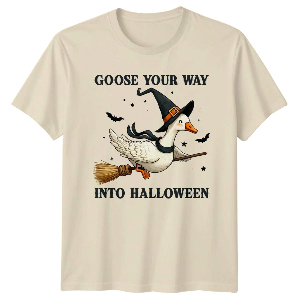 Goose Your Way Into Halloween T-Shirt Funny Animal Halloween Gift For Him