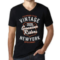 Men's Graphic T-Shirt V Neck New York Genuine Riders 2029 Eco-Friendly Limited