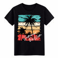 Unisex Vintage Beach Summer Palm Tree T-Shirt Unisex Cotton Casual Graphic Tee