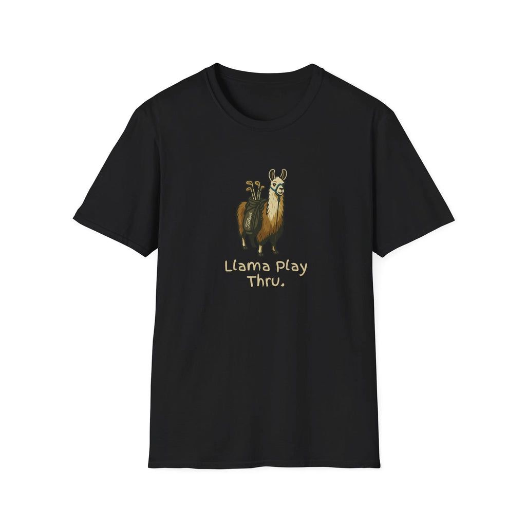 Funny Golf T-Shirt | Llama Play Thru | Retro Golfer Shirt | Golf Dad Humor