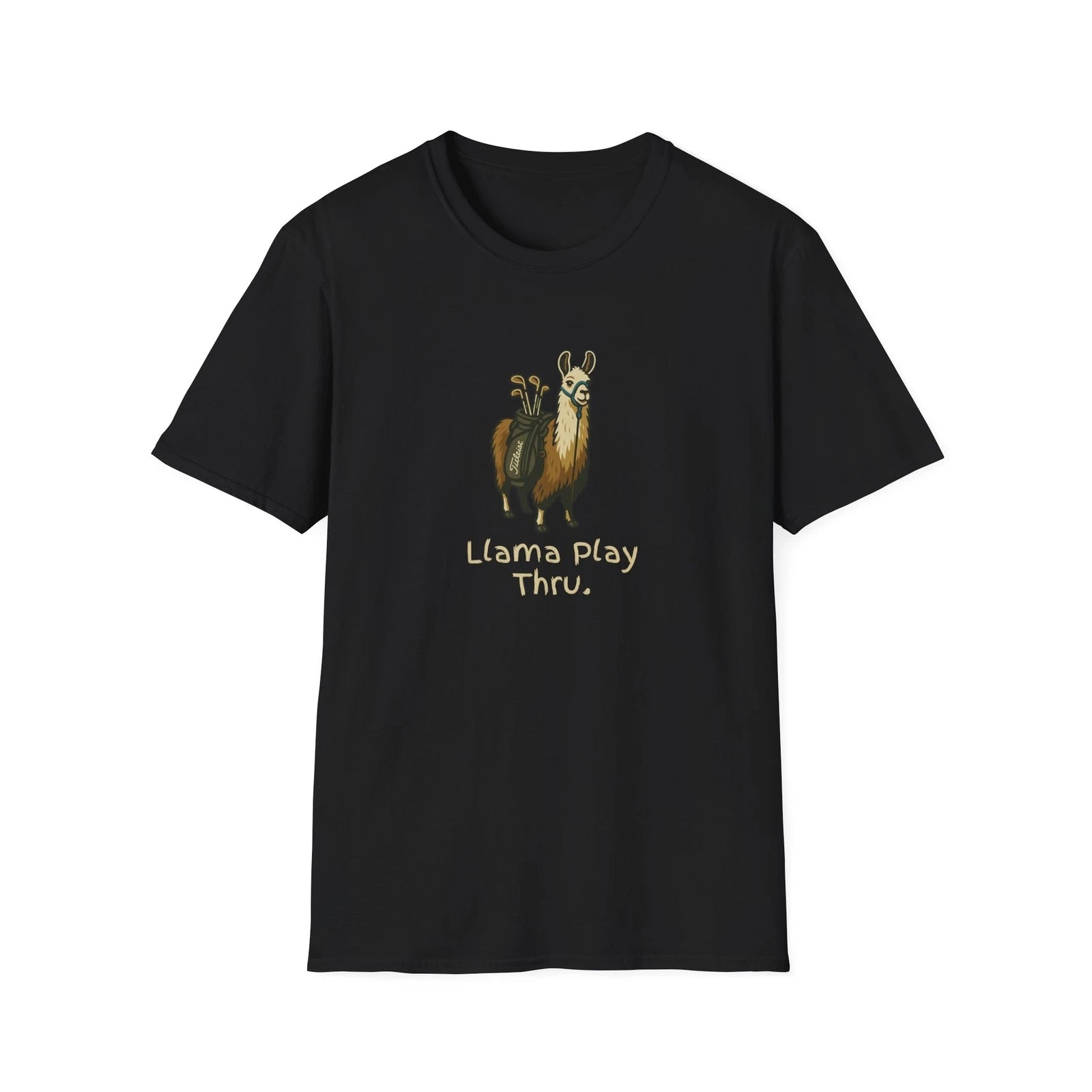 Funny Golf T-Shirt | Llama Play Thru | Retro Golfer Shirt | Golf Dad Humor