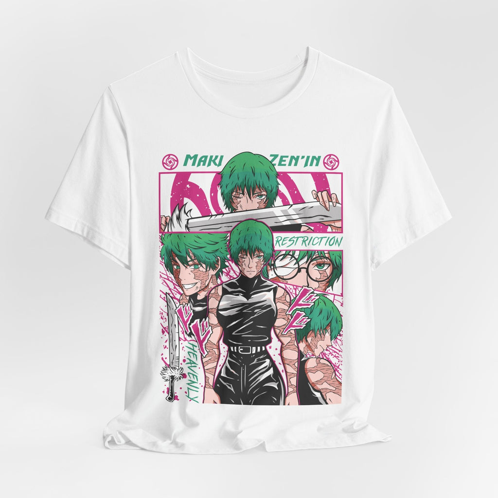 JJK Green-Haired Anime Character Maki Tee | Manga Panel Graphic T-Shirt
