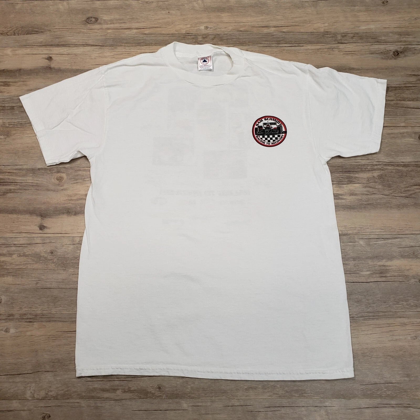 Sam Schmidt Motorsports Racing to Recovery Shirt Mens M Y2k Signature Graphic