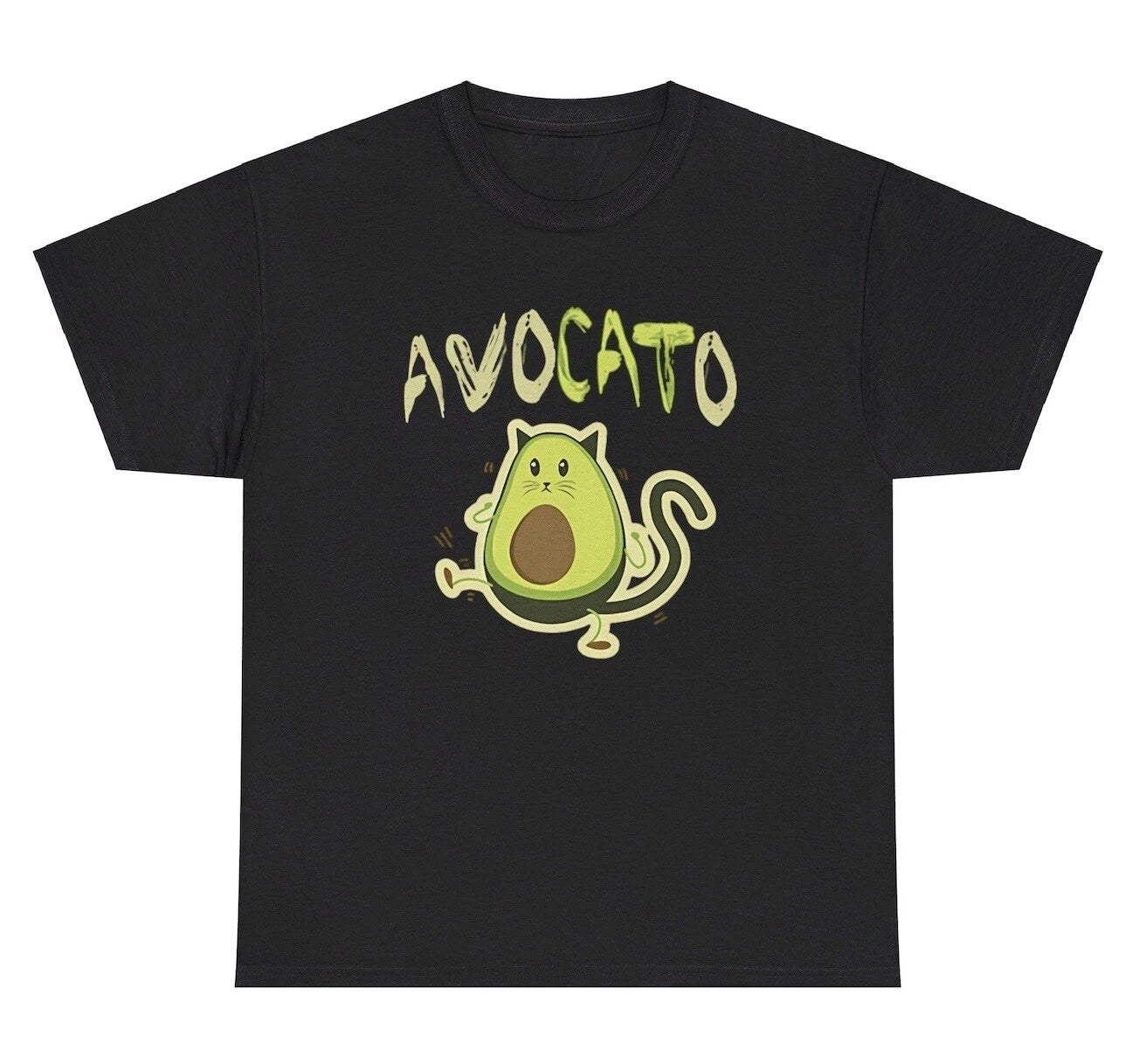 Avocato T Shirt Funny Avocado Cat Lover Y2K Silly Ironic Gen Z Tee