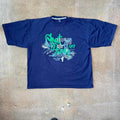 Phat Farm T Shirt Mens 2XL Navy Blue Graphic Y2K Hip Hop Streetwear Oversized