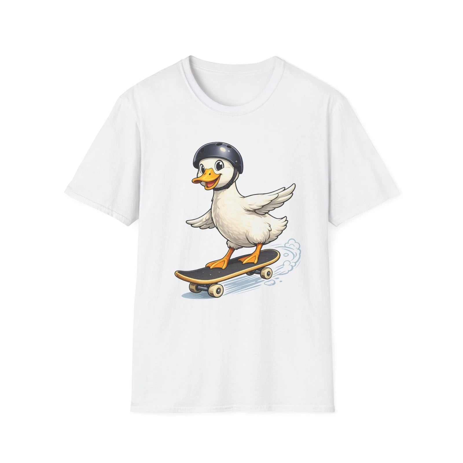 Skateboarding Duck T-Shirt | Cartoon Duck on Skateboard Tee