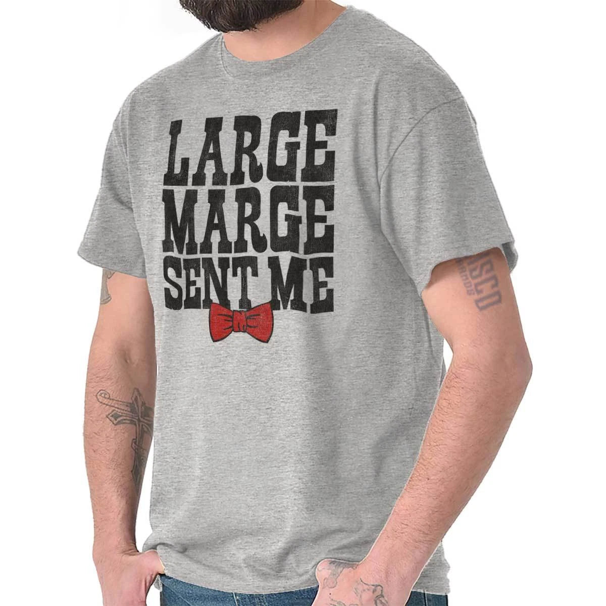 Retro 80s Movie Quote Large Marge Sent Me Womens or Mens Crewneck T Shirt Tee