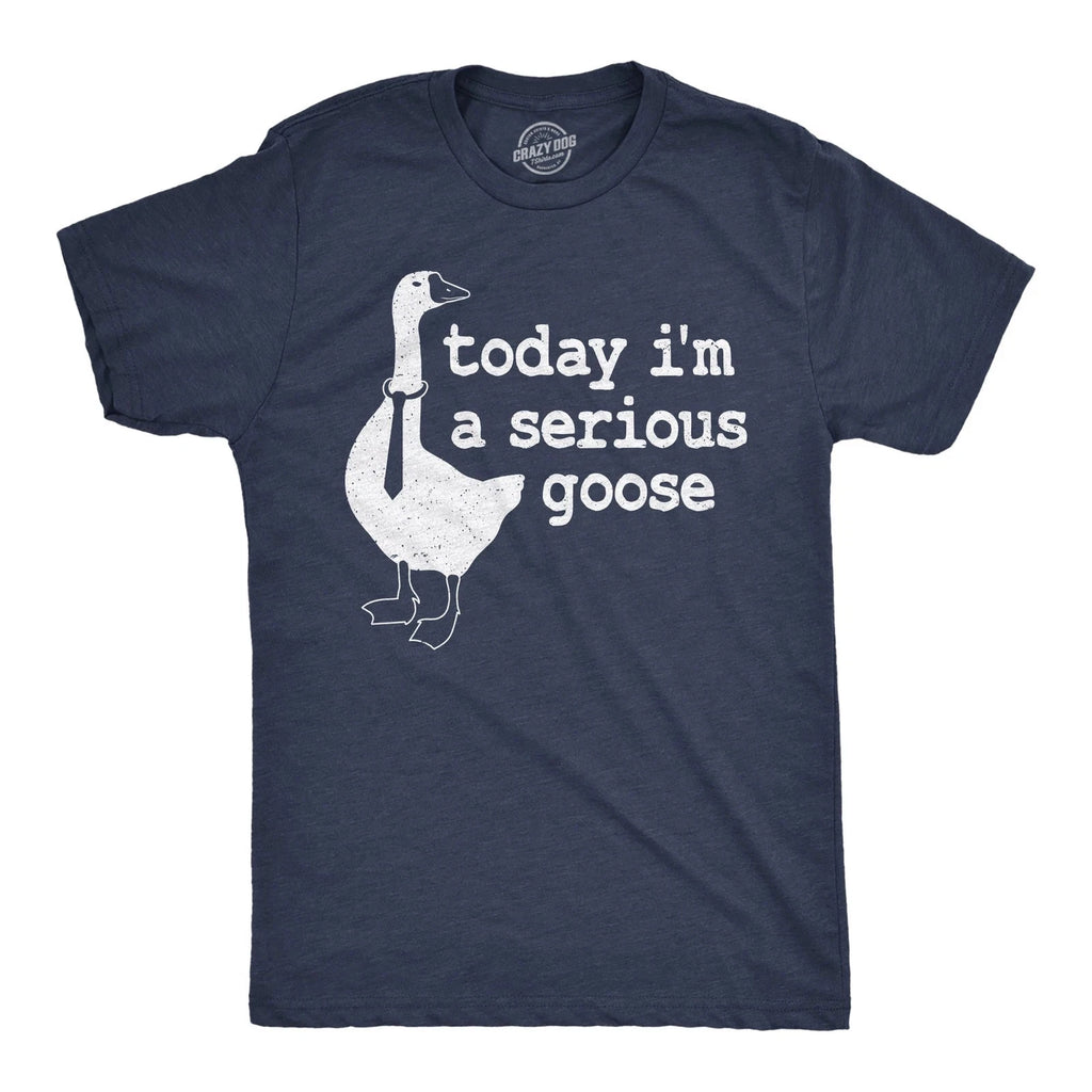Funny Goose T-Shirt, Office Humor Animal Graphic Tee for Men