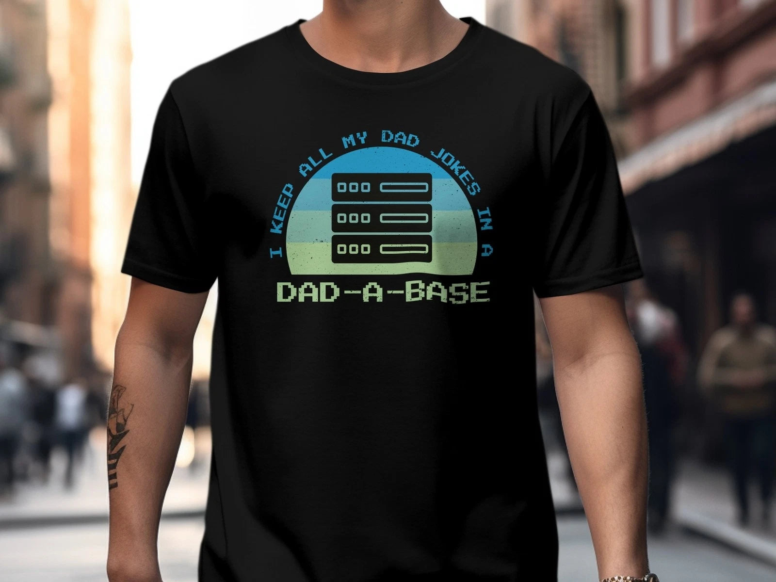 Funny Dad Joke T-Shirt, Father's Day Gift, Dad-A-Base Graphic Tee, Programmer