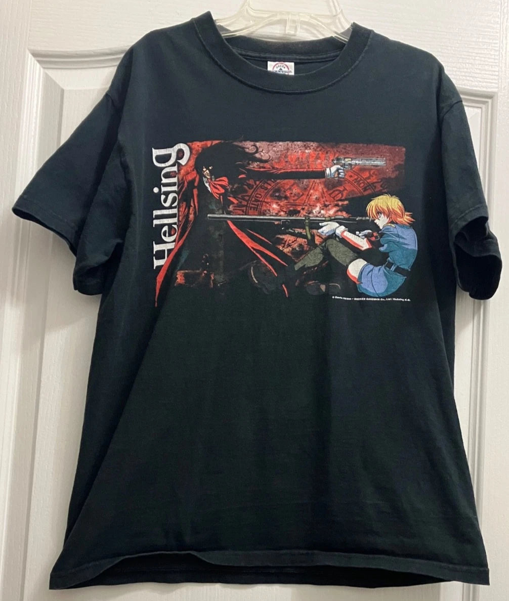 Hellsing Alucard & Seras Victoria Y2K T-shirt adult men's size medium *used*