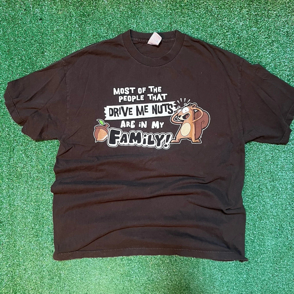 Y2K Brown funny tee with a great design. Size: XL #funnytees #humour
