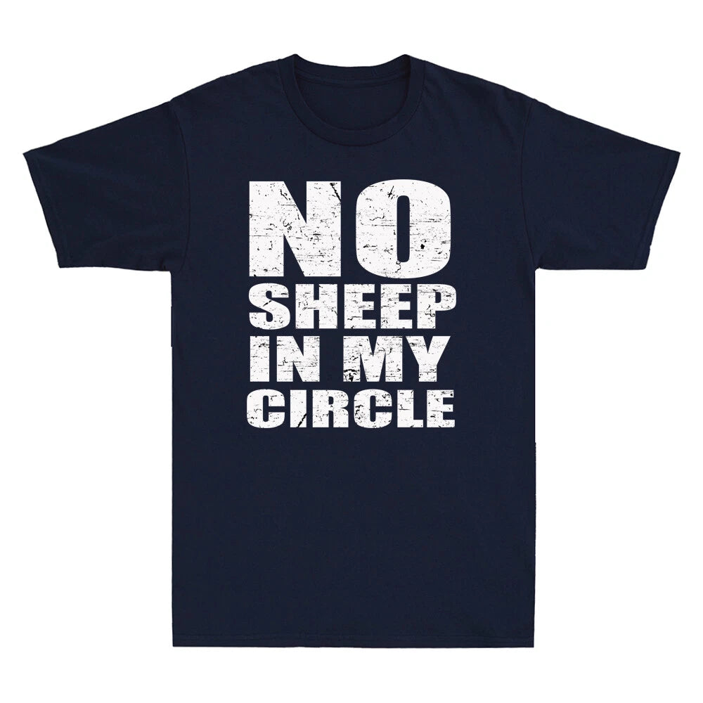 No Sheep In My Circle Funny Sarcastic Saying Vintage Men's Short Sleeve T-Shirt