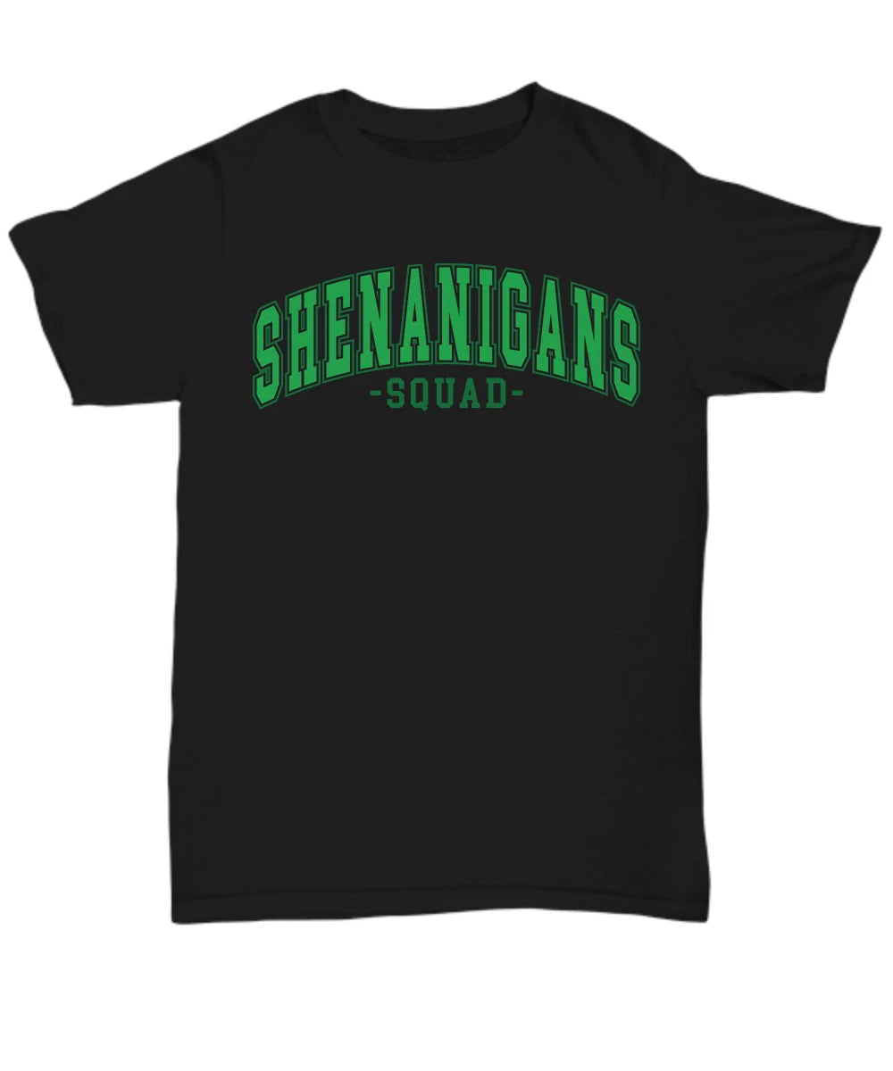 St. Patrick's Day T-Shirt, Shenanigans Squad, Funny Sarcastic Humor, Day Drinkin