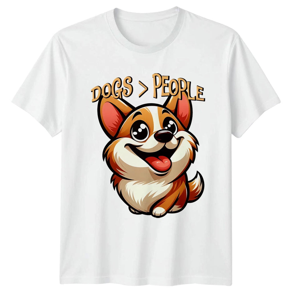 Dogs Greater Than People Unisex T-Shirt Corgi Lover Birthday Gift For Him