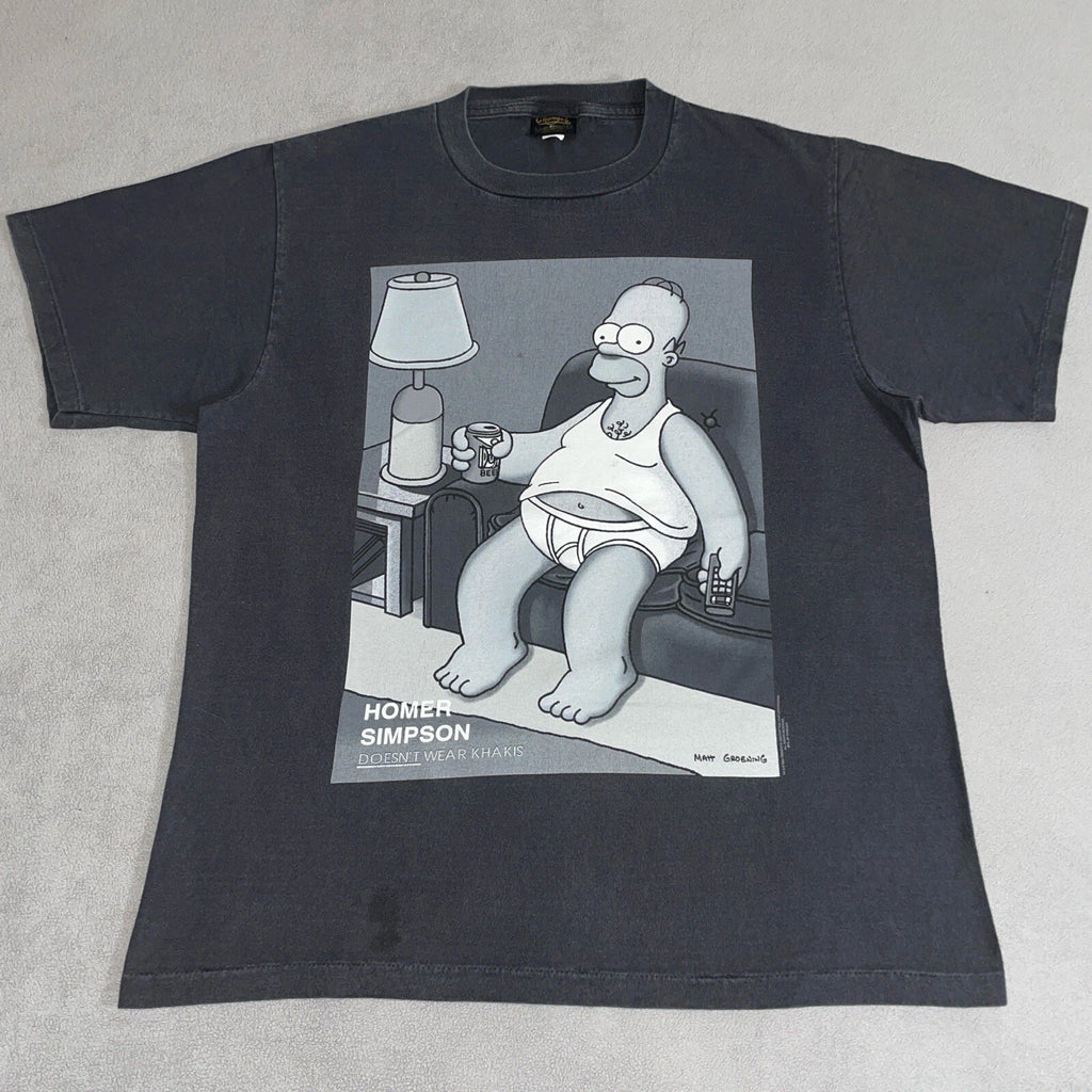 Vintage The Simpsons Homer Doesn’t Wear Khakis Changes Shirt Large Retro Pop Art