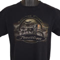 Motorcycle T Shirt Mens Size Medium Black Y2K American Classic Bald Eagle Biker