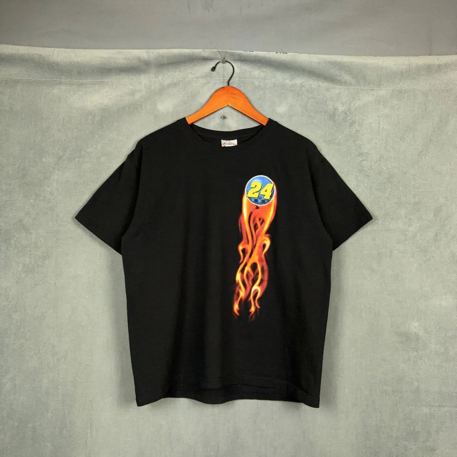 Vintage Nascar Flames t shirt Mens Size Medium Jeff Gordon Y2K