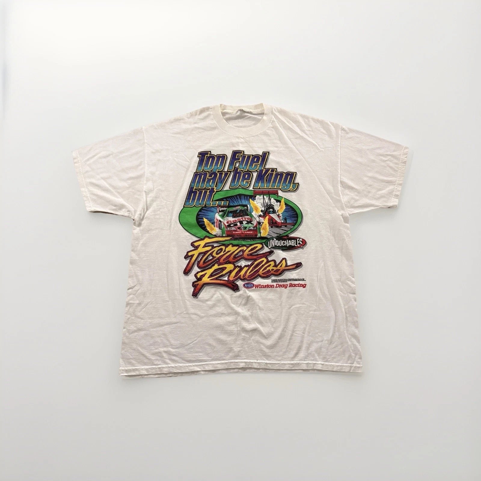 Vintage 90's NHRA Winston Drag Racing John Force 1999 Shirt Men's Size 2XL XXL