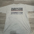 Vintage 1990s Christian Quote Jesus Hanes Heavyweight Men's Size L