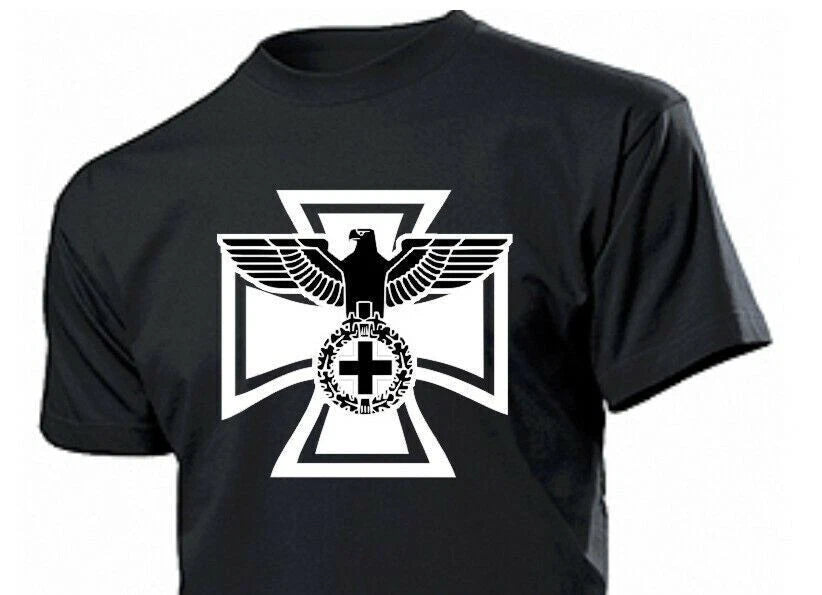 T-Shirt Imperial Eagle With Iron Cross Eagle EK EK1 EK2 Size 3-5XL