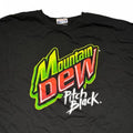 Mountain Dew Pitch Black T Shirt XL Long Sleeve Logo Rare Soda Pop Promo Y2K