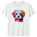 Colorful Dog Face T-Shirt Pet Portrait Dog Lover