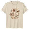 Boho Floral Spring T-Shirt Womens Botanical Nature Gift For Her