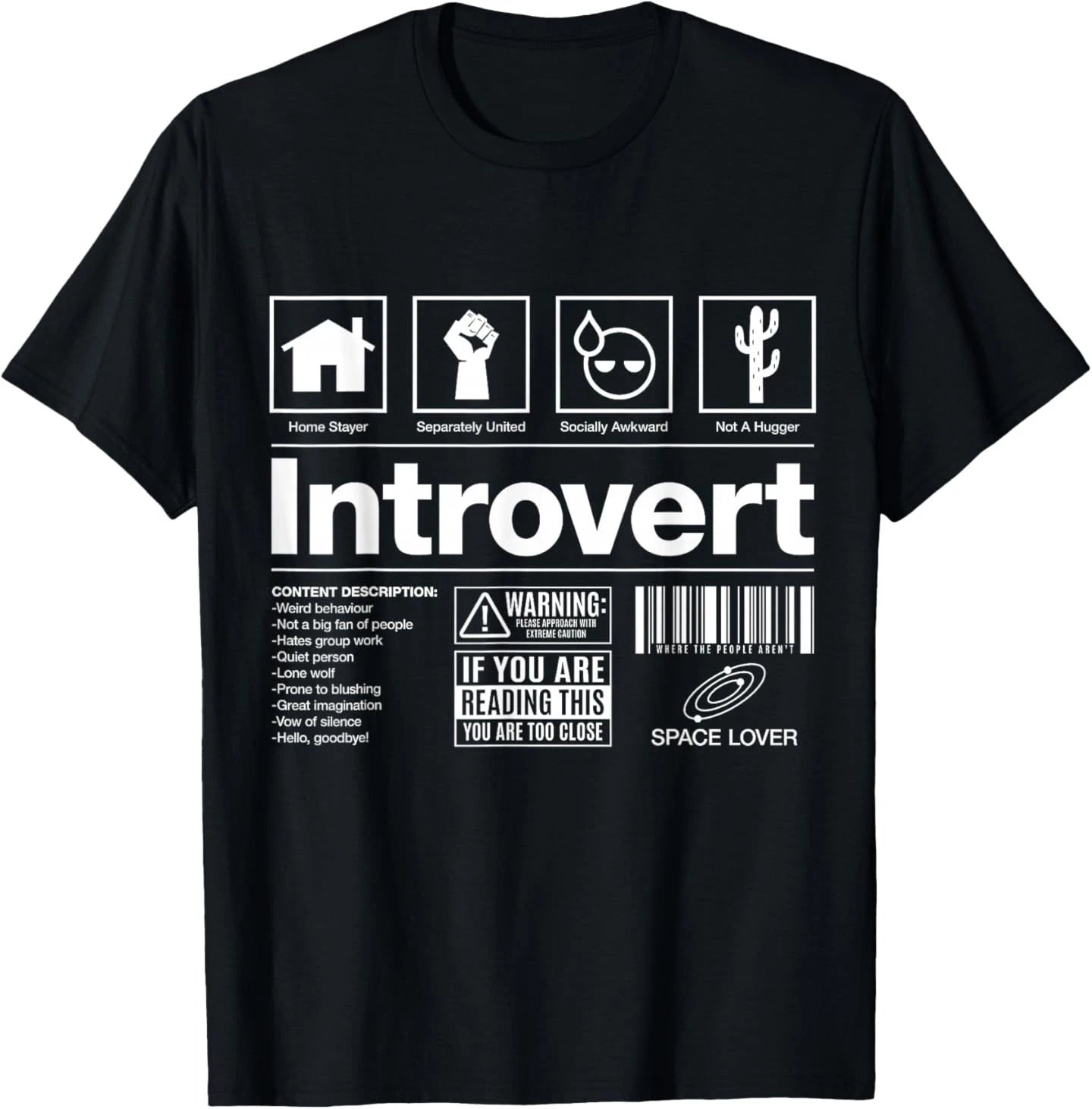 Introvert Label Signs T-Shirt