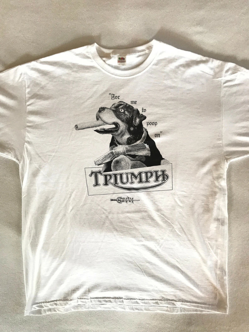 Triumph The Insult Comic Dog Conan O'Brien Funny 90s TV Comedy White T Shirt
