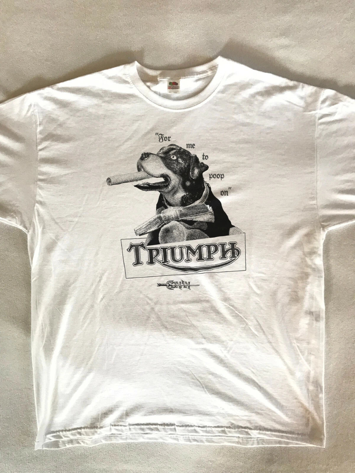 Triumph The Insult Comic Dog Conan O'Brien Funny 90s TV Comedy White T Shirt