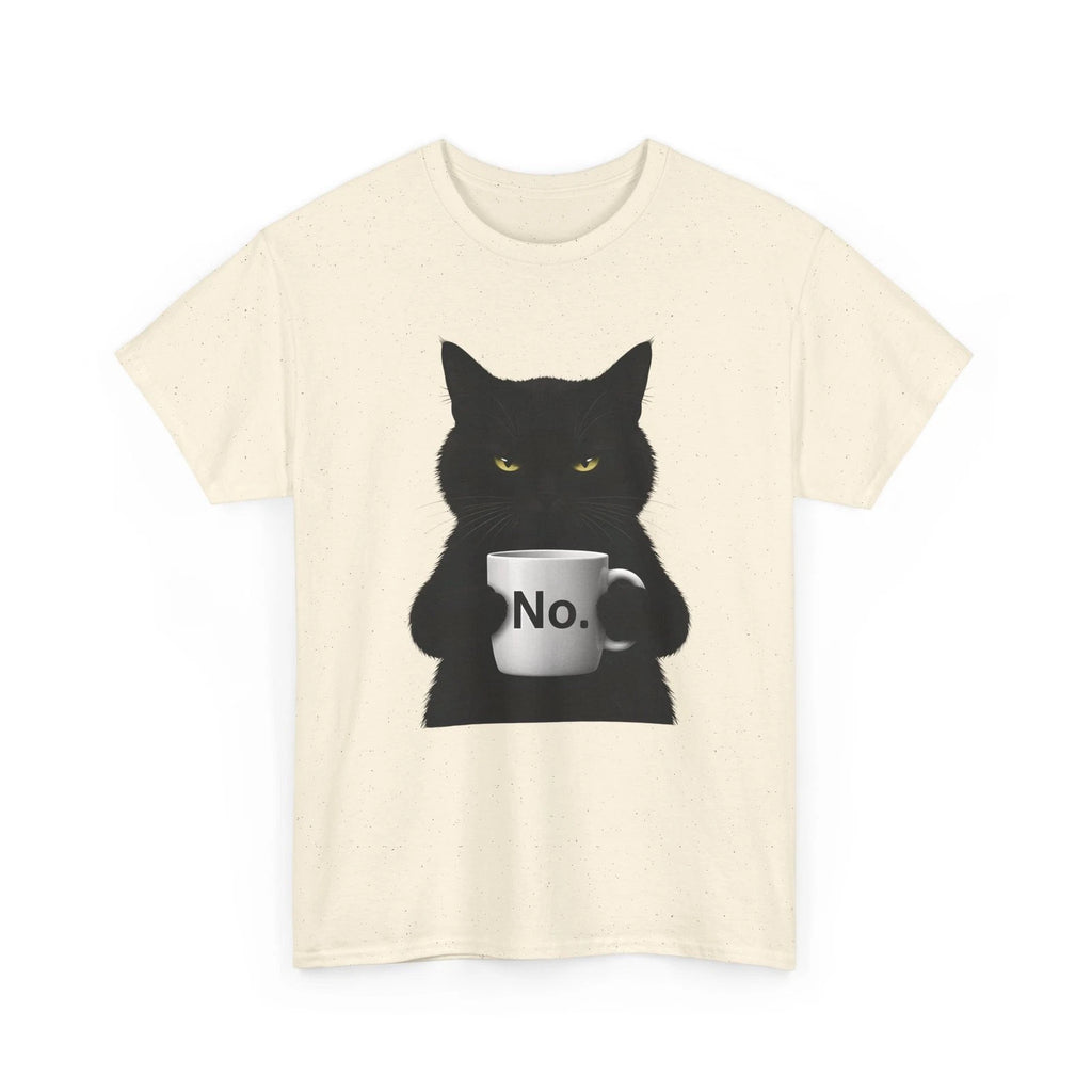 No Grumpy Black Cat Shirt Funny Cat Lover Coffee Sarcastic Humor Tee Gift