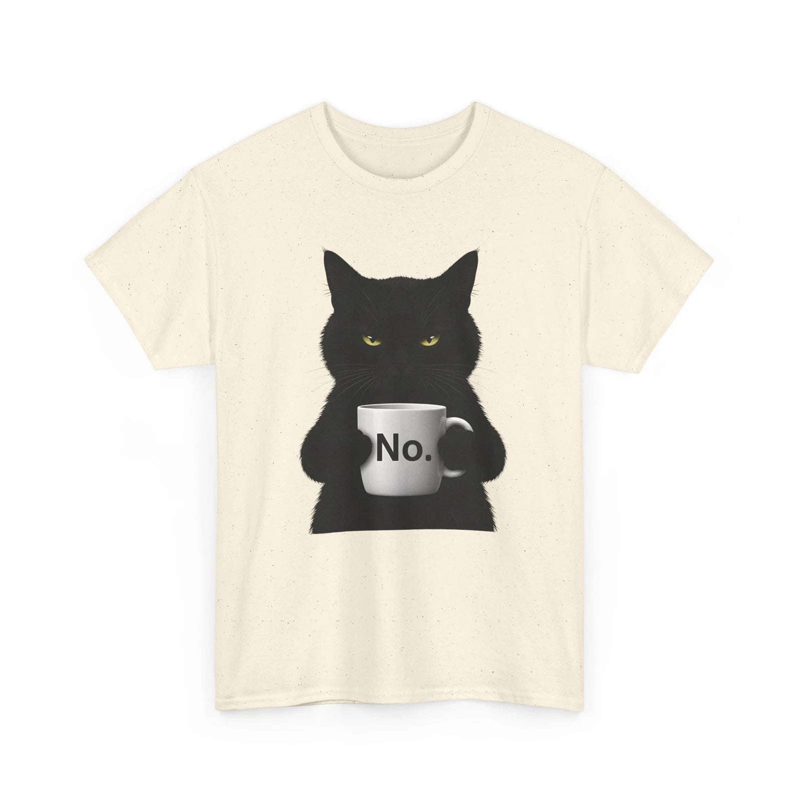 No Grumpy Black Cat Shirt Funny Cat Lover Coffee Sarcastic Humor Tee Gift
