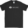 Slide To Unlock T-Shirt Funny Old School Cell Phone Humor Novelty Cotton Tee