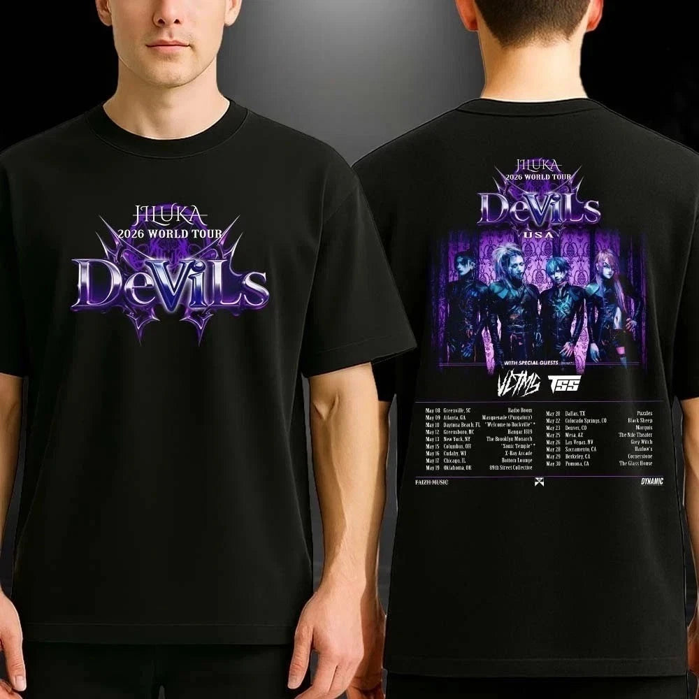 JILUKA 2026 World Tour Devils USA Rock Tour Dates T-shirt