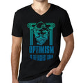 Men's Graphic T-Shirt V Neck Optimism Is The Highest Good Eco-Friendly Limited