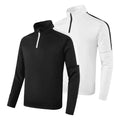 Long Sleeve Casual T-Shirt for Men Half Zip Sweatshirt Splicing Design