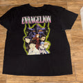 Evangelion Anime Graphic T-Shirt Men’s size xl Black Neon Genesis Tee