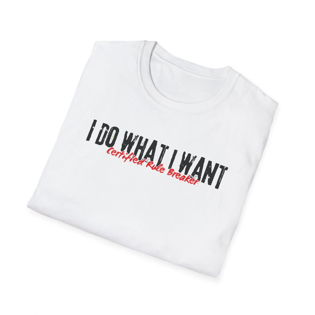 Funny Rule Breaker Tee, Sarcastic Graphic Top, Novelty Cotton Shirt, Humorous